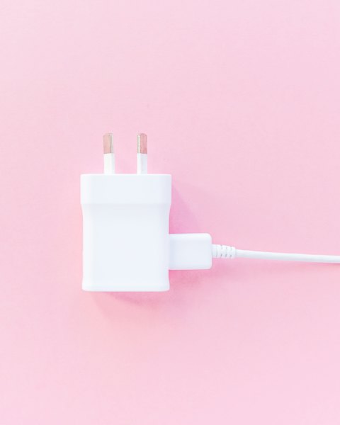 USB Wall Charger with Cable, White