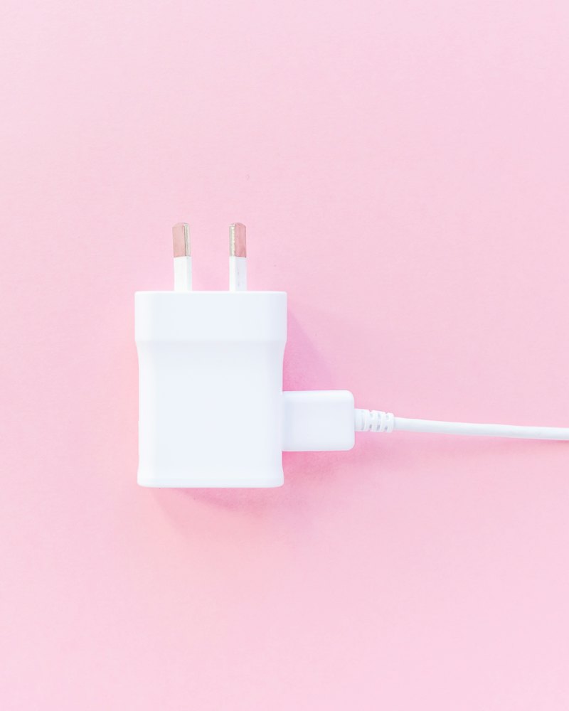 USB Wall Charger with Cable, White