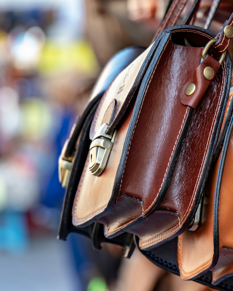 Two-Tone Leather Satchel