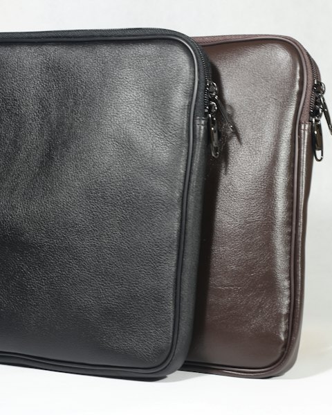 Zip Leather Laptop Sleeve