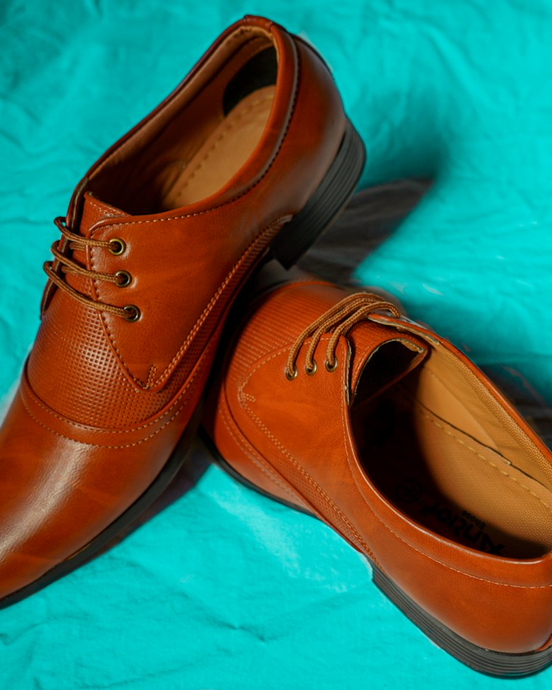 Leather Derby Shoes, Tan