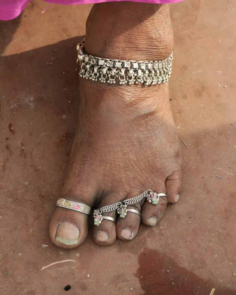 Silver-Tone Bell Anklet