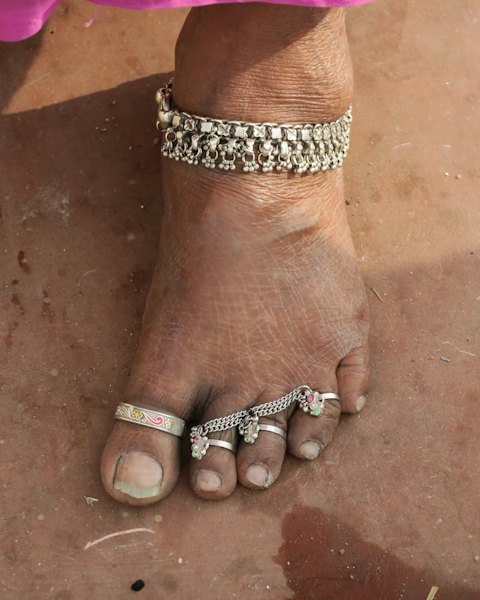 Silver-Tone Bell Anklet