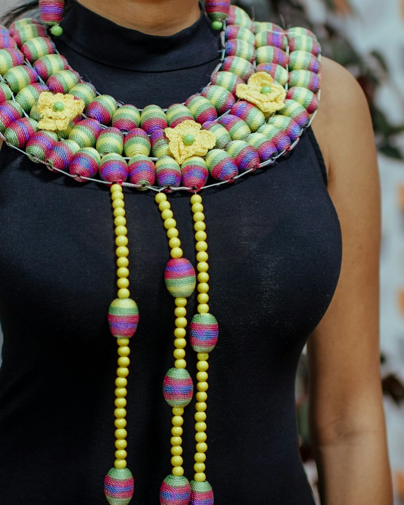 Beaded Bib Statement Necklace