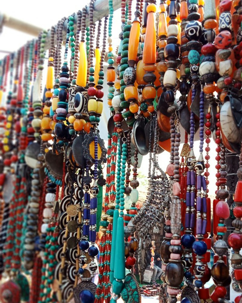 Multi-Strand Glass Bead Necklace