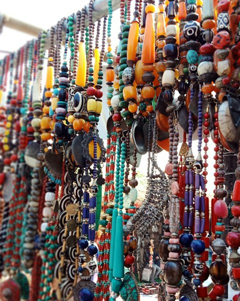Multi-Strand Glass Bead Necklace