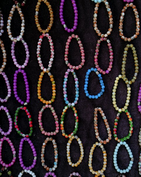 Glass Bead Stretch Bracelet