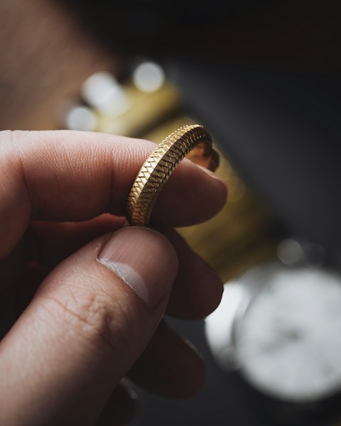Woven Brass Band Ring