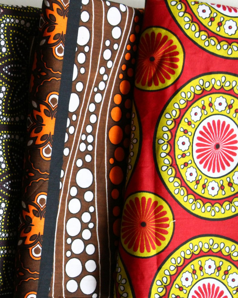 Wax Print Fabric, 6 Yards