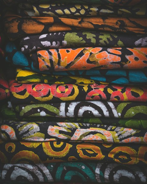 Hand-Dyed Batik Fabric, 2 Yards