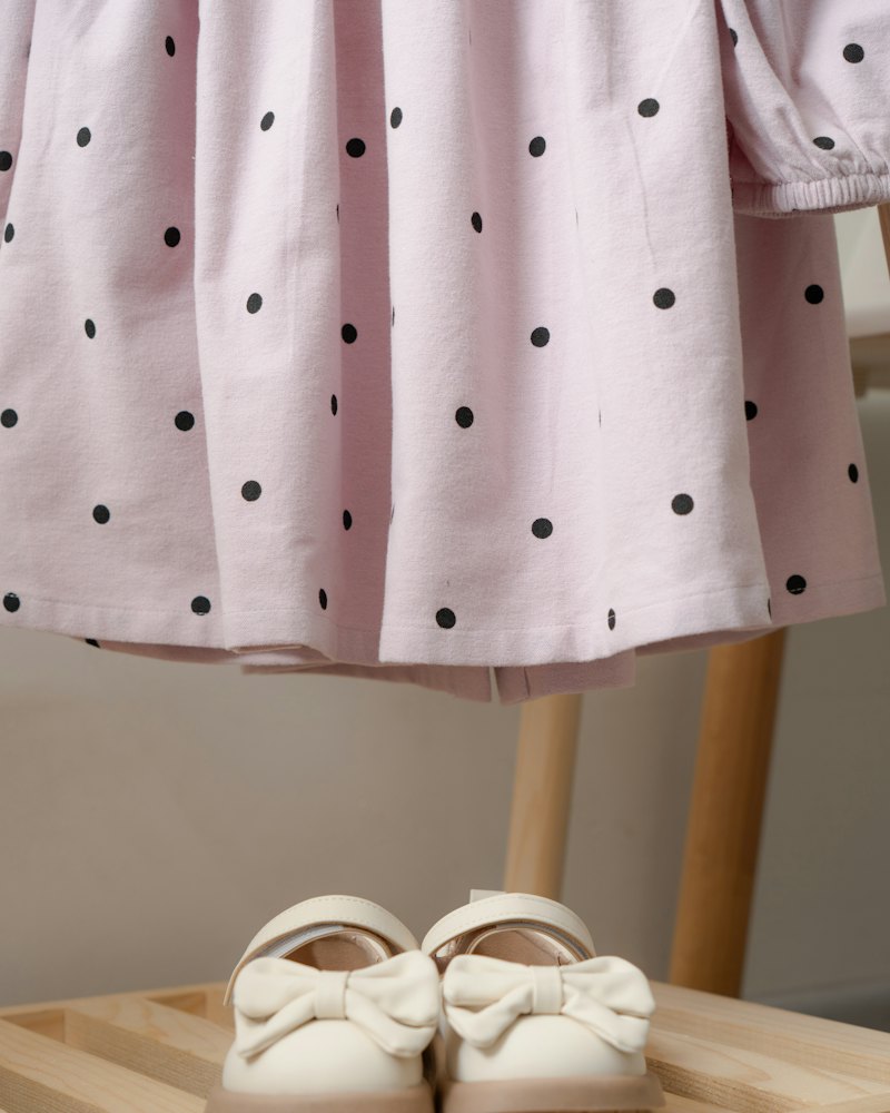 Girls' Polka Dot Dress, Pink