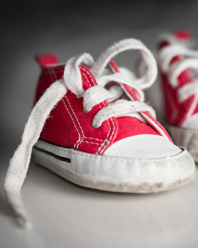 Red Canvas Baby Sneakers