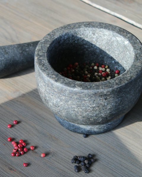 Granite Mortar and Pestle, 14 cm
