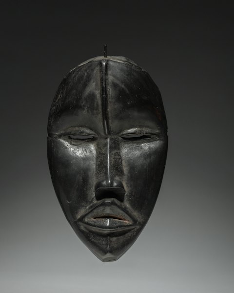Carved Wall Mask, Dark Stain