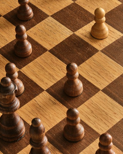 Wooden Chess Set with Board