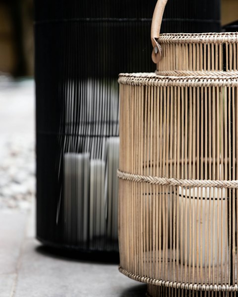 Woven Bamboo Lantern with Handle