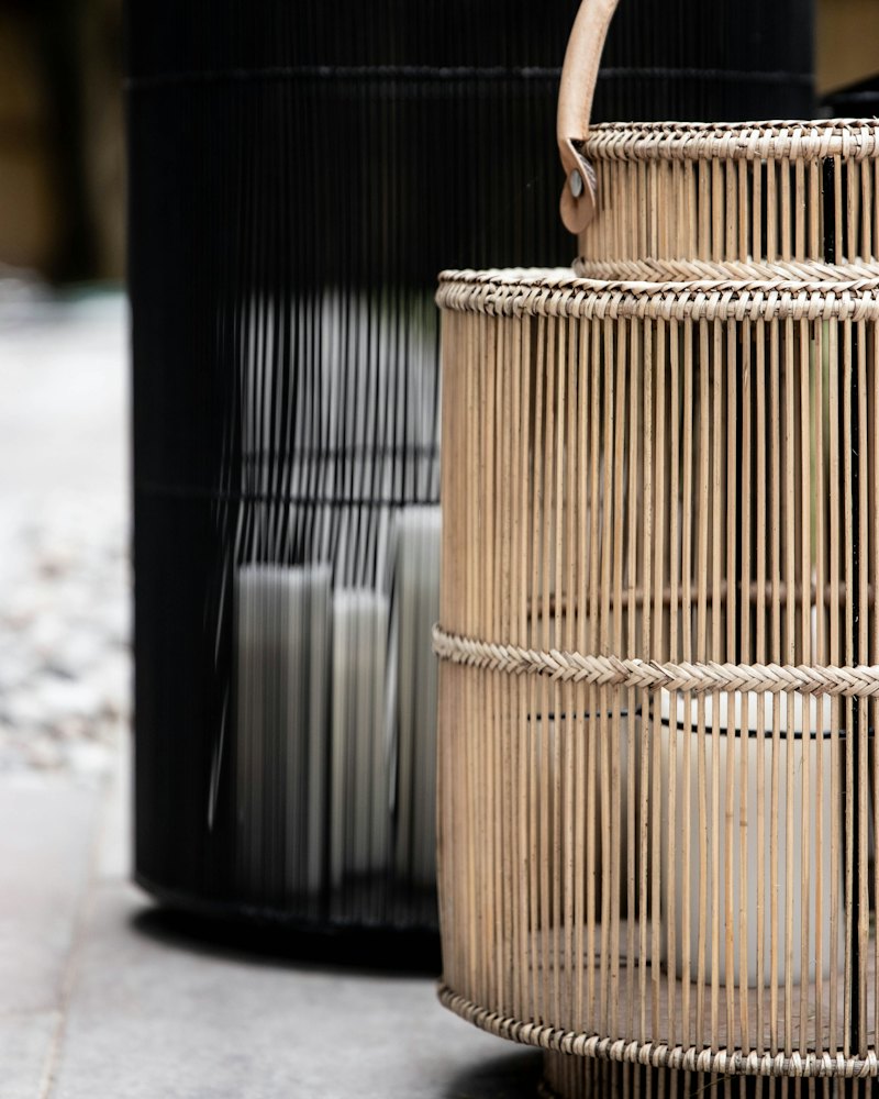 Woven Bamboo Lantern with Handle